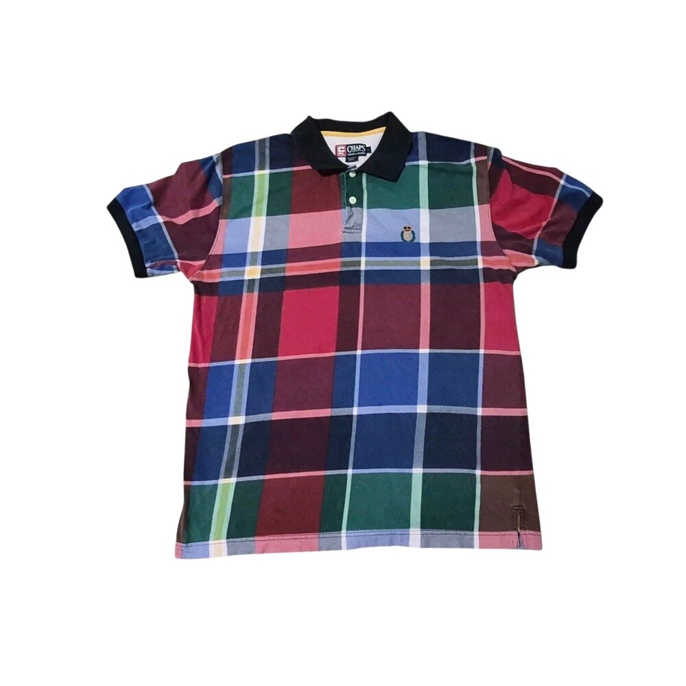 Y2K Chaps Polo Ralph Lauren L Rugby Polo Shirt 90's Hip Hop Preppy